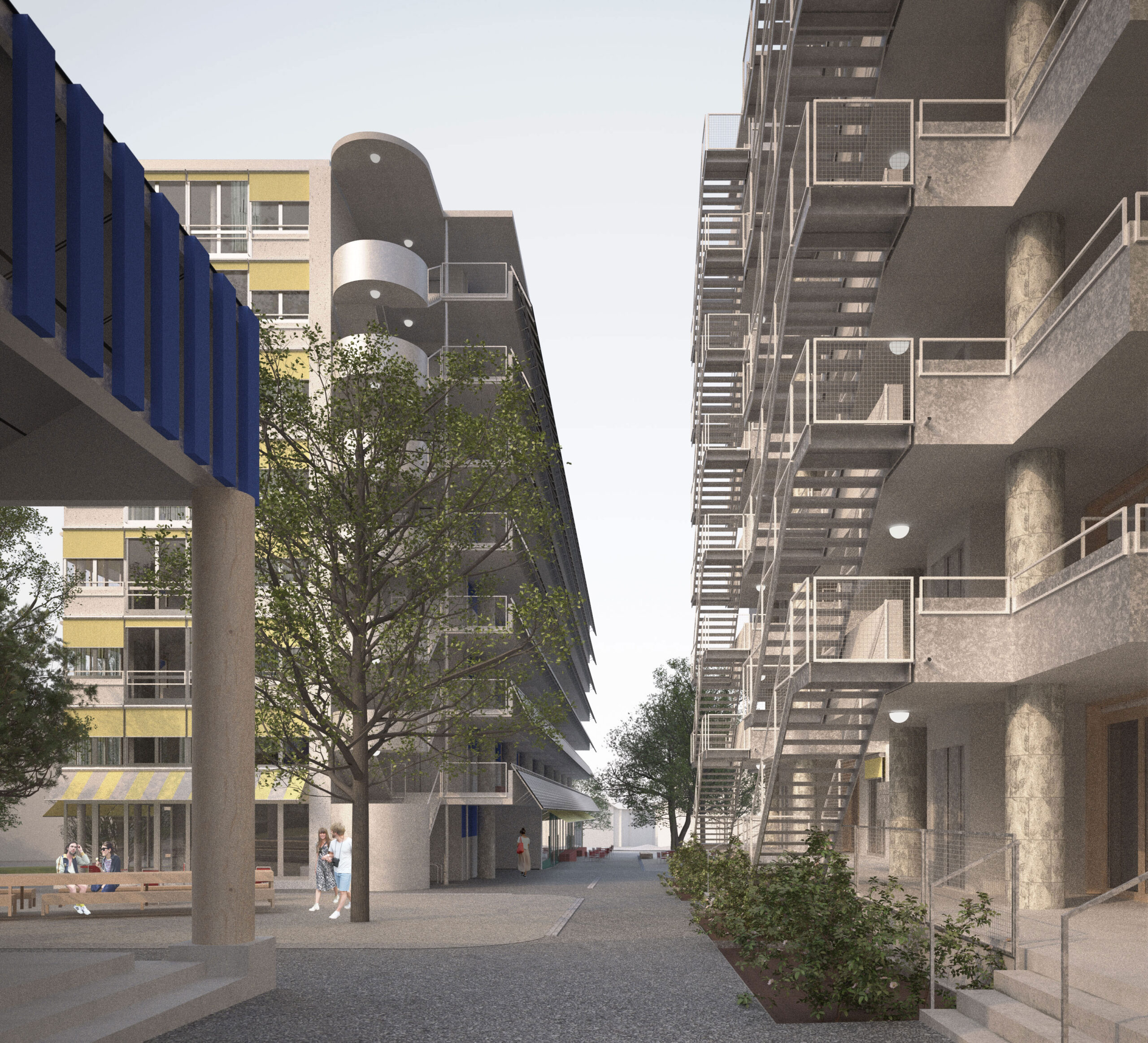 Blick in die Wohngasse